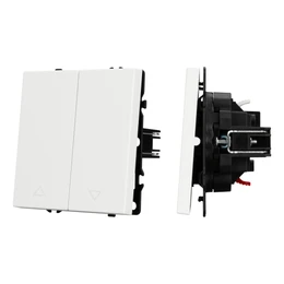 Фото #1 товара Механизм выключателя управления шторами SWT-NOBE-MKR2-SFPL-WH (230V, 10A) (Arlight, Белый кварц)