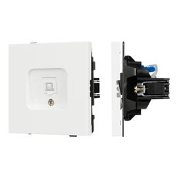 Фото #1 товара Механизм компьютерной розетки SCT-TENDO-MPC1-SFPL-WH (RJ-45, CAT6) (Arlight, Матовый белый)