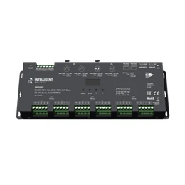 Фото #1 товара INTELLIGENT ARLIGHT Декодер SMART-PWM-124-83-SH-RDM-SUF Black (12-24V, 24x4A, XLR3, DMX512) (Arlight, IP20 Металл, 5 лет)