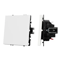 Фото #1 товара ARL NOBE Выключатель проходной 1 кл софт-тач белый кварц SWT-MKP1-SFPL-WH (250V, 10A) (Arlight, -)