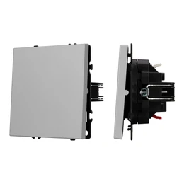 Фото #1 товара ARL NOBE Выключатель проходной 1 кл софт-тач никель SWT-MKP1-SFPL-IS (250V, 10A) (Arlight, -)