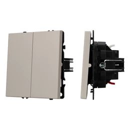 Фото #1 товара ARL NOBE Выключатель проходной 2 кл софт-тач кашемир SWT-MKP2-SFPL-CA (250V, 10A) (Arlight, -)