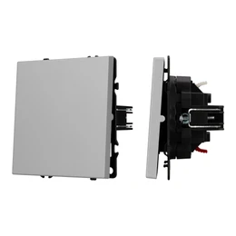 Фото #1 товара ARL NOBE Выключатель 1 кл софт-тач никель SWT-MK01-SFPL-IS (250V, 10A) (Arlight, -)