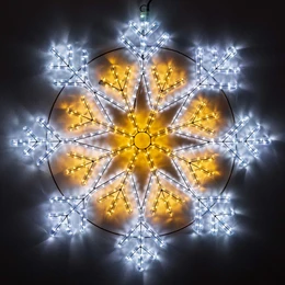 Фото #1 товара Фигура светодиодная ARD-SNOWFLAKE-M12-900x900-576LED White/Warm (230V, 36W) (Ardecoled, IP65, 1 год)