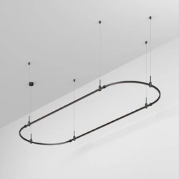 Фото #1 товара Основание ART-APRIORI-OVAL-HANG-3000x1000 (BK) (Arlight, IP20 Металл, 3 года)