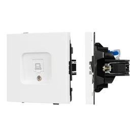 Фото #1 товара Механизм компьютерной розетки SCT-TENDO-MPC1-PL-WH (RJ-45, CAT6) (Arlight, Белый)