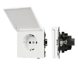 Фото #1 товара Механизм розетки влагозащищённый SCT-TENDO-MCP-SFPL-WH (230V, 16A) (Arlight, Матовый белый)