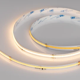 Фото #1 товара Светодиодная лента SPI-COB-X378-12mm 24V Warm2700-PX63-BPT (7 W/m, IP20, 5m) (Arlight, бегущий огонь)