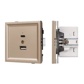 Фото #1 товара Механизм USB розетки SCT-TENDO-MUAC-PL-GD (5V, 3A, QC3) (Arlight, Песочный)