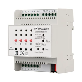 Фото #1 товара Контроллер тока SR-KN041CC-DIN (12-48V, 4x350/700mA) (Arlight, Контроллер)