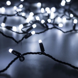 Фото #1 товара Светодиодная гирлянда ARD-STRING-CLASSIC-1000-BLACK-100LED-MILK-PULSE White (230V, 7W) (Ardecoled, IP65, 1 год)