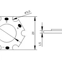Фото #2 товара Мощный светодиод ARPL-5W-GES-D20-DW (320mA) (Arlight, -)