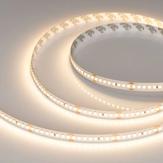 Фото #1 товара Светодиодная лента RT-A192-10mm 24V Warm3000 (17.6 W/m, IP20, 2835, 5m) (Arlight, высок.эфф.150 лм/Вт)