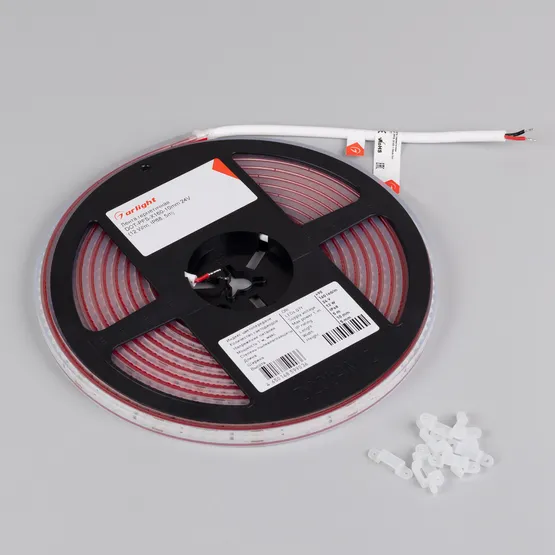 Фото #2 товара Светодиодная лента герметичная DOT-PFS-X160-10mm 24V White6000 (12 W/m, IP68, 5m) (Arlight, 5 лет)