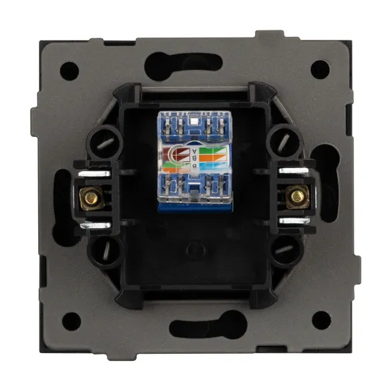 Фото #2 товара Механизм компьютерной розетки SCT-TENDO-MPC1-SFPL-BK (RJ-45, CAT6) (Arlight, Матовый черный)
