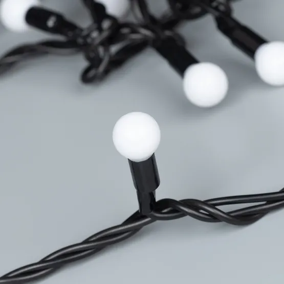 Фото #2 товара Светодиодная гирлянда ARD-BALL-CLASSIC-D13-10000-BLACK-100LED WHITE (230V, 7W) (Ardecoled, IP65)