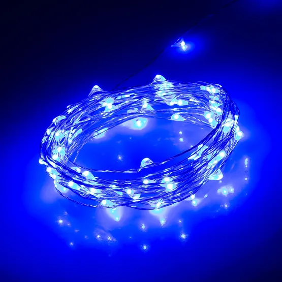 Фото #1 товара Светодиодная нить WR-5000-12V-Blue (1608, 100LED) (Arlight, IP65)