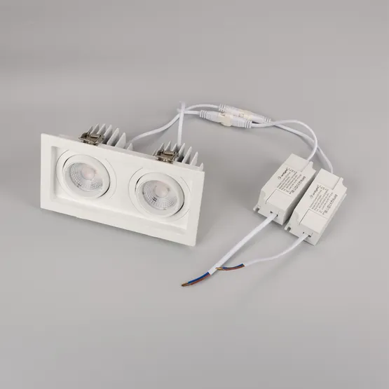 Фото #4 товара Светильник MS-VORTEX-BUILT-S170x90-2x12W Day4000 (WH-WH, 40 deg, 230V) (Arlight, IP20 Металл, 5 лет)