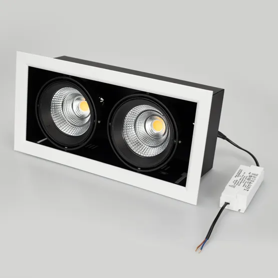 Фото #5 товара Светильник CL-KARDAN-S375x190-2x25W White6000 (WH-BK, 30 deg) (Arlight, IP20 Металл, 3 года)