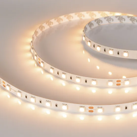 Фото #3 товара Светодиодная лента RT-B60-10mm 24V Warm2700 (14.4 W/m, IP20, 5060, 5m) (Arlight, 14.4 Вт/м, IP20)
