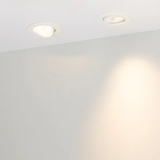 Фото #2 товара Светильник LTD-POLAR-TURN-R90-7W Warm3000 (WH, 36 deg, 230V) (Arlight, IP20 Пластик, 3 года)