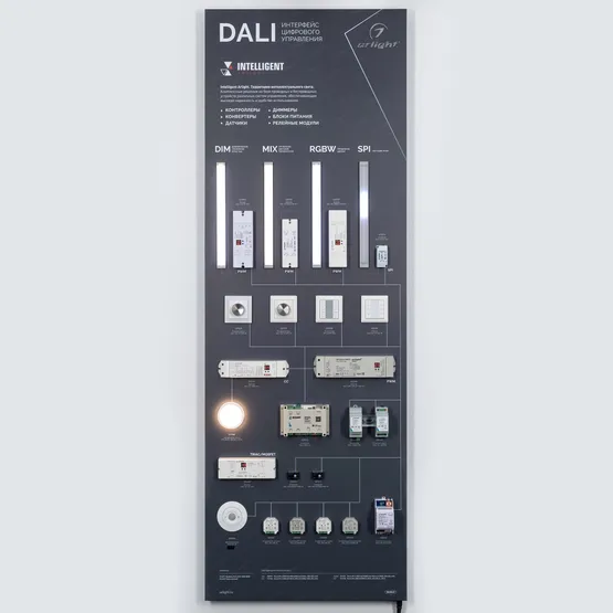 Фото #3 товара Стенд Системы Управления DALI 1760x600mm (DB 3мм, пленка, лого) (Arlight, -)