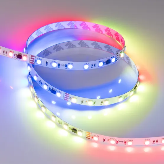 Фото #4 товара Светодиодная лента DMX-B60-10mm 24V RGB-PX6 (15 W/m, IP20, 5060, 5m) (Arlight, -)