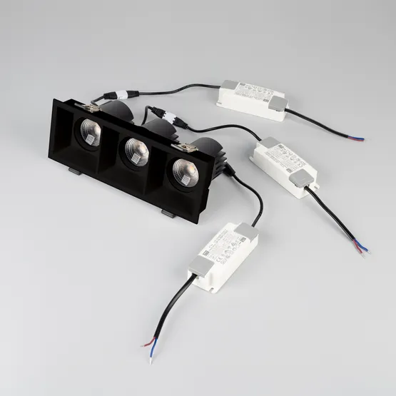 Фото #5 товара Светильник MS-FLOW-BUILT-S230x85-3x6W Warm3000 (BK, 15 deg, 230V) (Arlight, IP20 Металл, 5 лет)