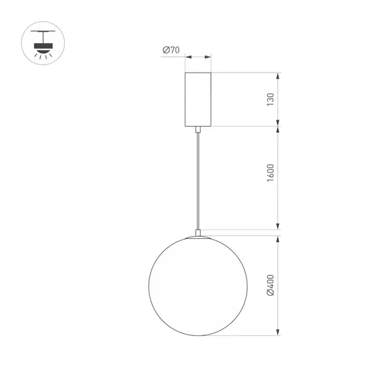 Фото #6 товара Светильник SP-SILKA-HANG-R400-12W Warm2700 (WH, 330 deg, 230V) (Arlight, IP20 Натуральный шелк, 3 года)