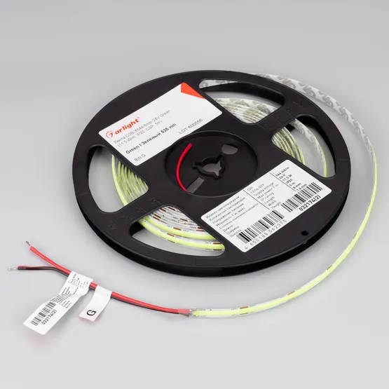 Фото #3 товара Светодиодная лента COB-X544-8mm 24V Green (11.5 W/m, IP20, 5m) (Arlight, -)