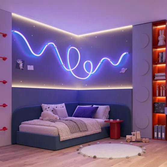 Фото #8 товара Светодиодная лента герметичная MOONLIGHT-TOP-G280-D18mm 24V RGB 360deg (13 W/m, IP65, 3838, 5m, wire x1) (Arlight, Вывод прямой, 3 года)