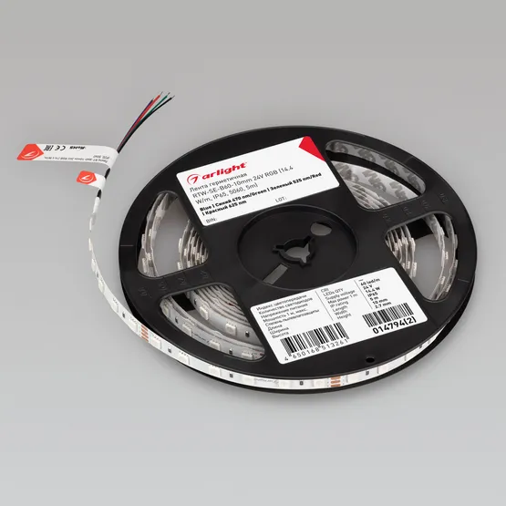 Фото #5 товара Светодиодная лента герметичная RTW-SE-B60-10mm 24V RGB (14.4 W/m, IP65, 5060, 5m) (Arlight, -)