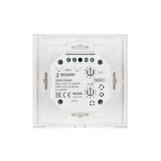 Фото #3 товара INTELLIGENT ARLIGHT Сенсорная панель DALI-901-11-ADDR-DIM-DT6-IN White (BUS) (IARL, IP20 Пластик, 3 года)