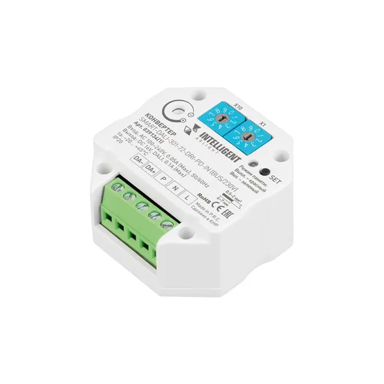 Фото товара INTELLIGENT ARLIGHT Конвертер SMART-DALI-301-72-DRI-PD-IN (BUS/230V) (IARL, IP20 Пластик, 5 лет)