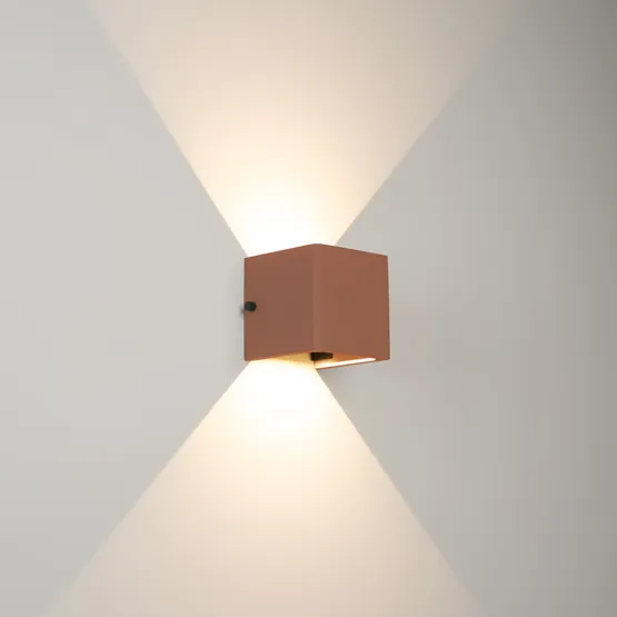 Фото #4 товара Светильник LGD-PERAN-WALL-S120x120-6W Warm3000 (Beige red, 0-80 deg, 230V) (Arlight, IP65 Бетон, 3 года)