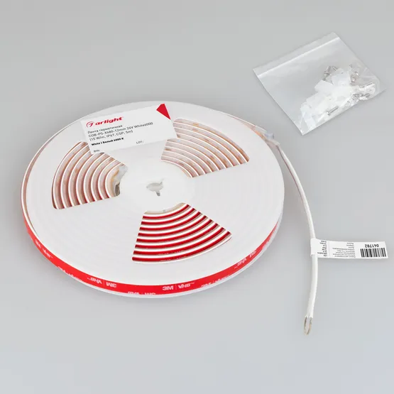 Фото #2 товара Светодиодная лента герметичная COB-PS-X480-12mm 24V White6000 (15 W/m, IP67, CSP, 5m) (Arlight, -)