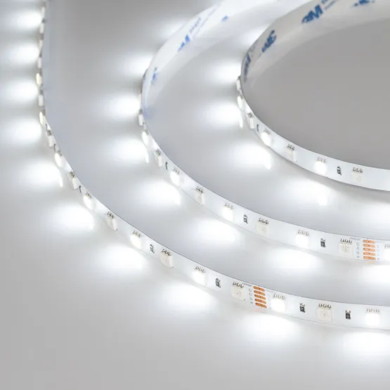 Фото #6 товара Светодиодная лента RT-B60-10mm 24V RGBW-White (14.4 W/m, IP20, 5060, 5m) (Arlight, Открытый)
