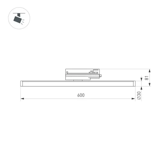 Фото #4 товара Светильник LGD-TUBE-TURN-4TR-L600-20W Warm3000 (WH, 180 deg, 230V) (Arlight, IP20 Металл, 3 года)