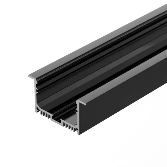 Фото #2 товара Профиль с экраном SL-LINIA62-F-2500 BLACK+OPAL (Arlight, Алюминий)