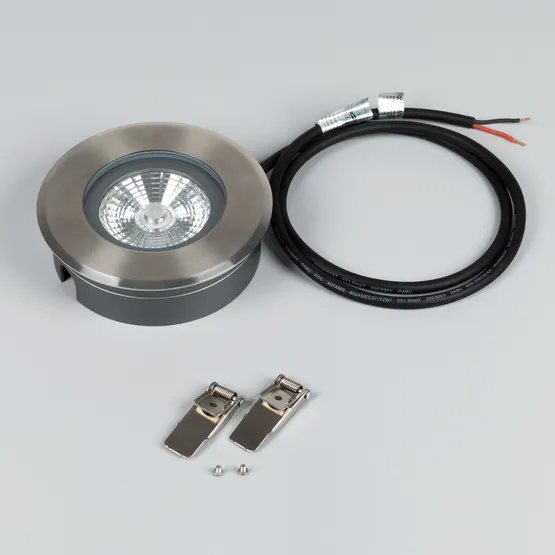 Фото #3 товара Светильник ART-GROUND-SLIM-R130-9W Warm3000 (SL, 30 deg, 24V) (Arlight, IP67 Металл, 3 года)