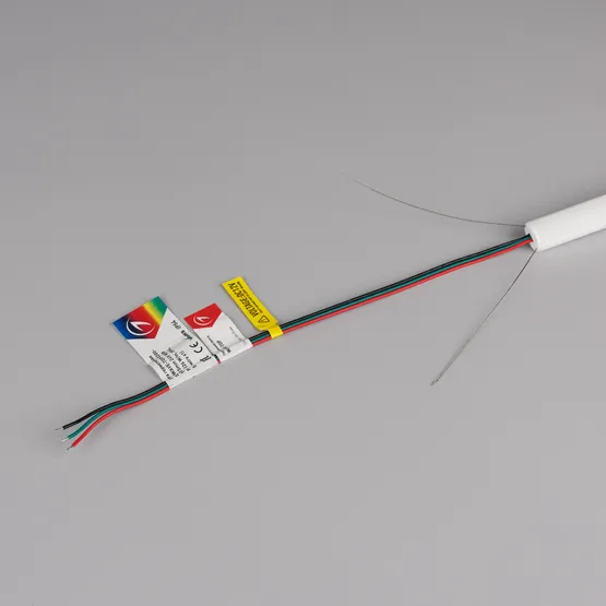 Фото #3 товара Светодиодная лента герметичная SPI-WAVE-TOP-G200-18x15mm 12V RGB PX2 (26 W/m, IP54, 5m, wire x1) (Arlight, Вывод прямой, 3 года)