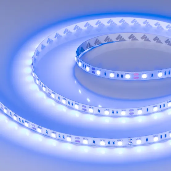 Фото #2 товара Светодиодная лента RT-B60-10mm 12V Blue (14.4 W/m, IP20, 5m) (Arlight, Открытый)