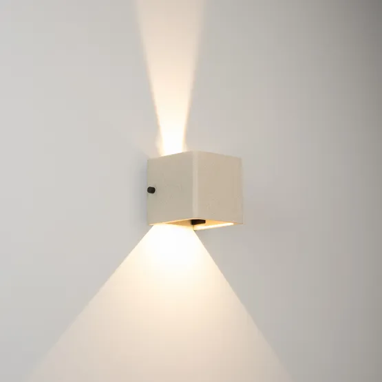 Фото #2 товара Светильник LGD-PERAN-WALL-S120x120-6W Warm3000 (WH, 0-80 deg, 230V) (Arlight, IP65 Бетон, 3 года)