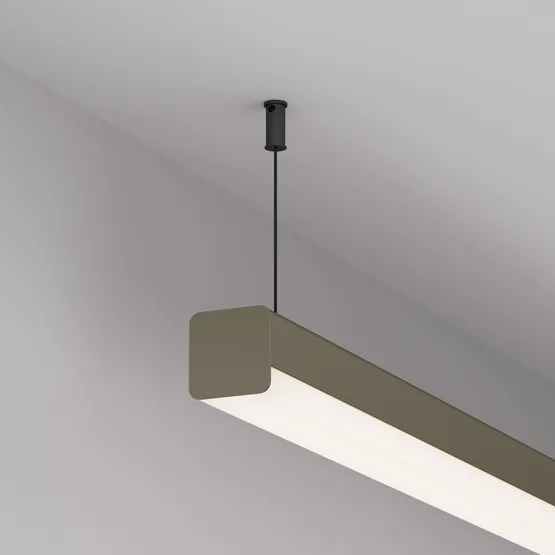 Фото #5 товара Профиль с экраном LINE-D-3030-2000 SQUARE OLIVE GREY+OPAL (Arlight, Алюминий)