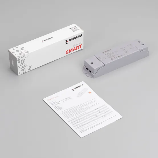 Фото #2 товара INTELLIGENT ARLIGHT Диммер SMART-PWM-102-72-CDW-SUF (12-36V, 2x5A, TUYA BLE, 2.4G) (IARL, Контроллер)