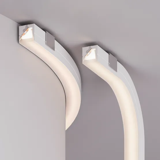 Фото #3 товара Силиконовый профиль WPH-FLEX-1616-TWIST-S11-5m WHITE (Arlight, Силикон)