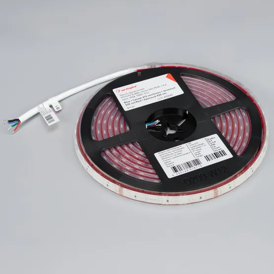 Фото #3 товара Светодиодная лента герметичная RTW-PFS-B60-13mm 24V RGB (14.4 W/m, IP68, 5060, 5m) (Arlight, 14.4 Вт/м, IP68)