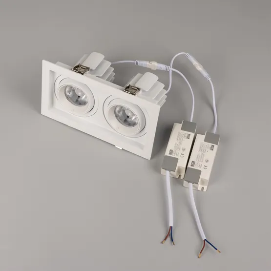 Фото #4 товара Светильник MS-VORTEX-BUILT-S210x117-2x20W Day4000 (WH-WH, 40 deg, 230V) (Arlight, IP20 Металл, 5 лет)