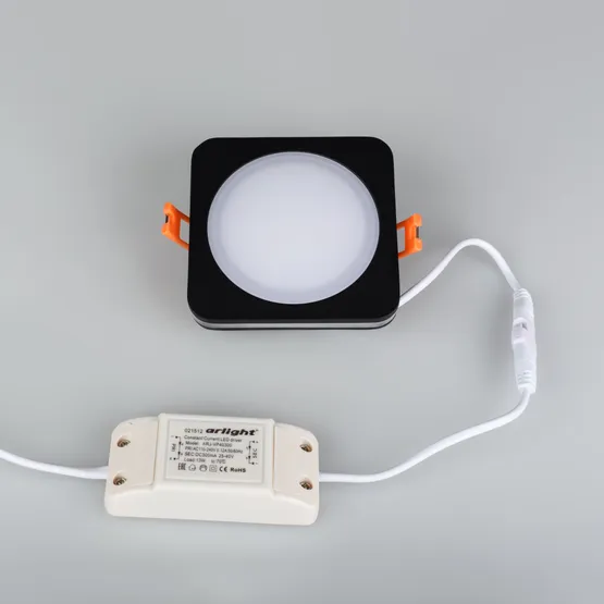 Фото #2 товара Светодиодная панель LTD-96x96SOL-BK-10W Day White (Arlight, IP44 Пластик, 3 года)