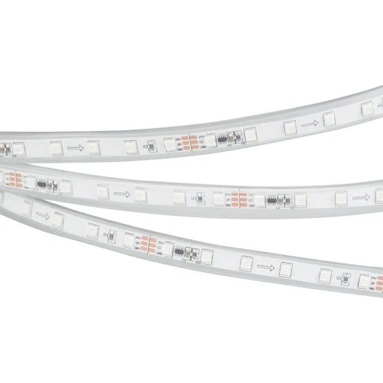 Фото #3 товара Светодиодная лента герметичная SPI-P-F72-11mm 24V RGB-PX6 (14.4 W/m, IP66, 3535, 5m) (Arlight, бегущий огонь)